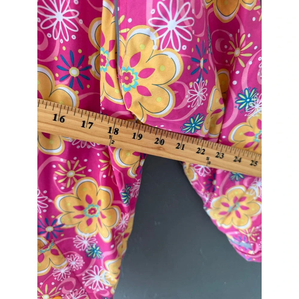 Hanna Andersson Pink Floral Insulated Winter Parka Jacket Kids Sm 6/7 120